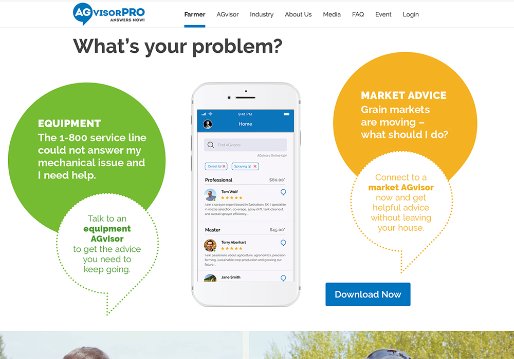 A new internet tool brings together agricultural experts and farmers as they learn to live in the new COVID-19 reality. | Screencap via AgVisorPro.com