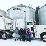 Jayden, left, Calvin, Louise, Jamin and Paige Sargeant farm 2,600 acres of rented and owned land and also raise horses and Simmental cross cows. | Sargeant family photo