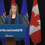 Alberta Chief Medical Officer of Health Dr. Deena Hinshaw said today there have been three inspections at Cargill, four at JBS and two at Harmony Beef. | Screencap via YouTube/Your Alberta