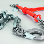 Doleco's textile chain is 15 times stronger than steel chain by weight, 15 percent more resistant to abrasion than carbon steel and up to 85 percent lighter. It floats on water. The textile chain is available with a working load limit of 22,000 pounds. Doleco’s new DoRa Ratcheting Load Binder is 20 percent shorter than others and extends to twice their length. | Doleco photo