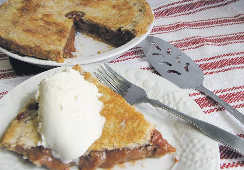 Faye Atkinson shared this family favourite rhubarb pie recipe. She has fond memories of enjoying it with her friend Marilyn’s family and friends.  |  Betty Ann Deobald photo