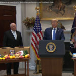 Trump made the comments at a White House event held to discuss $19 billion in agricultural relief approved by Congress. He did not mention specific trade deals or countries when talking about cattle. | Screencap via YouTube/The White House