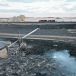 A brush fire pushed by big winds quickly tore through fields of wheat stubble on May 16. near Biggar, Sask. | William DeKay photo