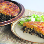 Impossible cheeseburger lentil pie is an old family favourite updated with the addition of a few lentils. It tastes just like a cheese burger. Serve with some pickles and lettuce on the side. | Betty Ann Deobald photo