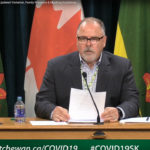 CEO Scott Livingstone said tight control of facilities is still required to protect patients and residents from the virus, but the situation required balance. | Screencap via YouTube/Government of Saskatchewan