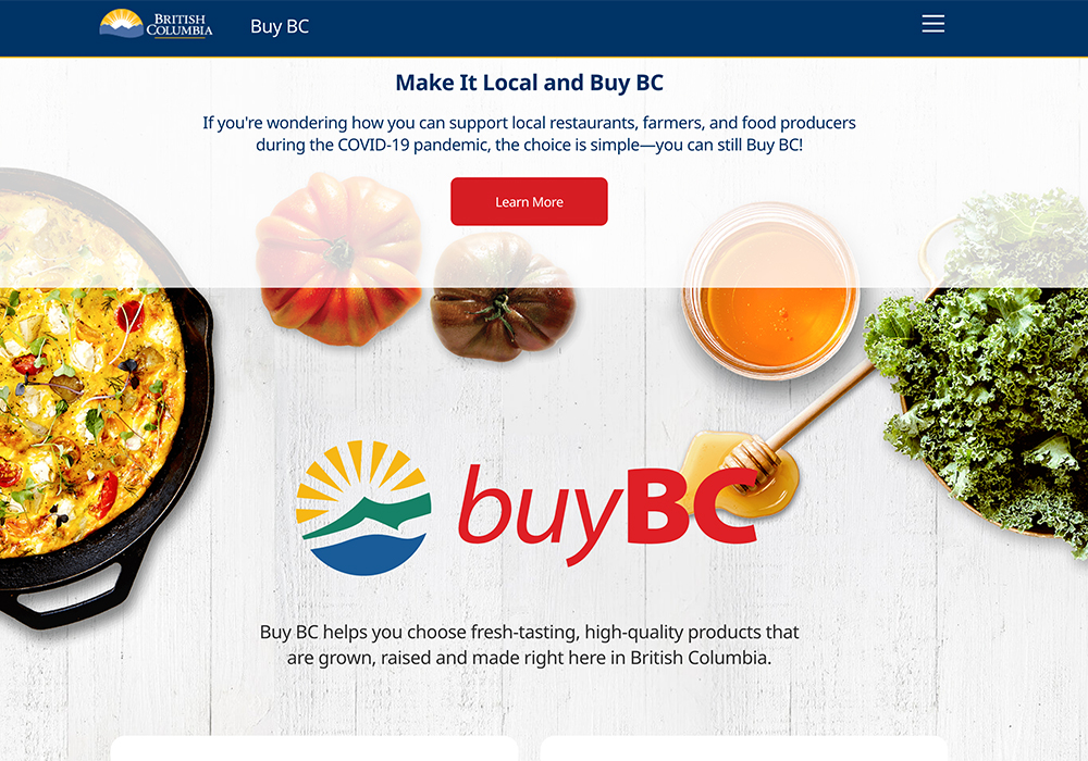 Demand upon a $250,000 initial program was fully subscribed in less than a week, according to the B.C. agriculture department, so another $300,000 has been provided for a total of $550,000 under the province's Buy BC Partnership Program. | Screencap via buybc.gov.bc.ca