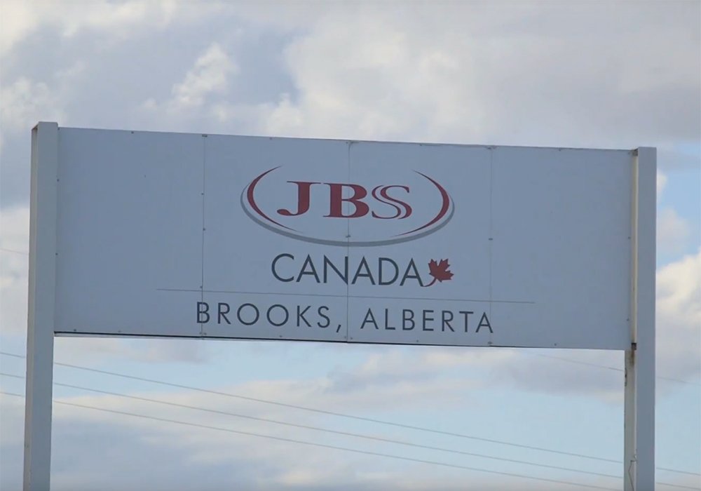 Kelly Smith-Fraser, chair of Alberta Beef Producers, said the JBS plant in Brooks, Alta., and the Harmony Beef plant in Balzac, Alta., were operating near full capacity and the Cargill plant in High River, Alta., was nearing 90 percent of its full capacity last week.  | Screencap via YouTube.com/JBS Canada