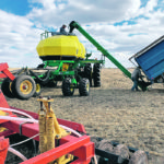 Father and son Jack and Joel Durham seeded red lentils in the RM of Montrose, southeast of Delisle, Sask., this spring. In the near future pulse growers across the Prairies will find more of their crops are ending up in North American food processing markets, rather than being exported whole or split. | Paul Yanko photo