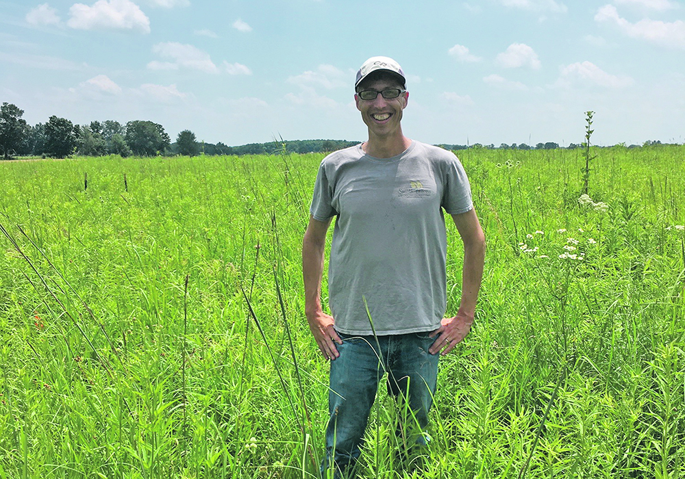 Lars Brudvig, associate professor in Michigan State University’s plant biology department, found more productive soil had greater weed cover, which led him to conclude that attempting to restore prairie grassland in this type of environment was actually less successful.  |  Michigan State University photo
