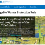 Repealing WOTUS is just one example of ag de-regulation in America. U.S. ag secretary Sonny Perdue said in 2018 that he wanted to achieve 28 “deregulatory actions” in agriculture. | Screencap via epa.gov