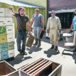 Simone Lalonde, left, with Nicaraguan workers Junior Mora Lopez, Hector Salinas Medina and William Serrano. Lalonde says farmers who hire temporary foreign workers are getting a bad rap. | William DeKay photo