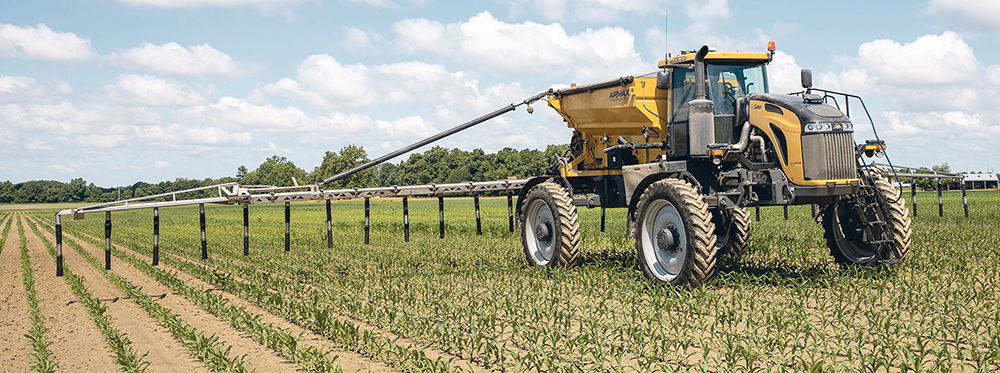 As cover crops continue to catch on, more farmers are looking for technology to make it happen. The new drop tube kits from Agco will be available on new machines this summer and as a retrofit for existing RoGators this fall.  |  Agco photo