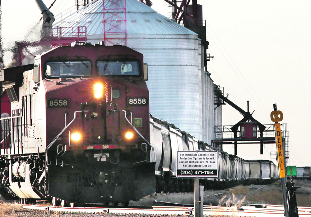 CP Rail drops grain cars at the Corinne, Sask. The coming crop has been described as a "monster" and the company is preparing to move record levels of grain this year.  |  Michael Raine photo