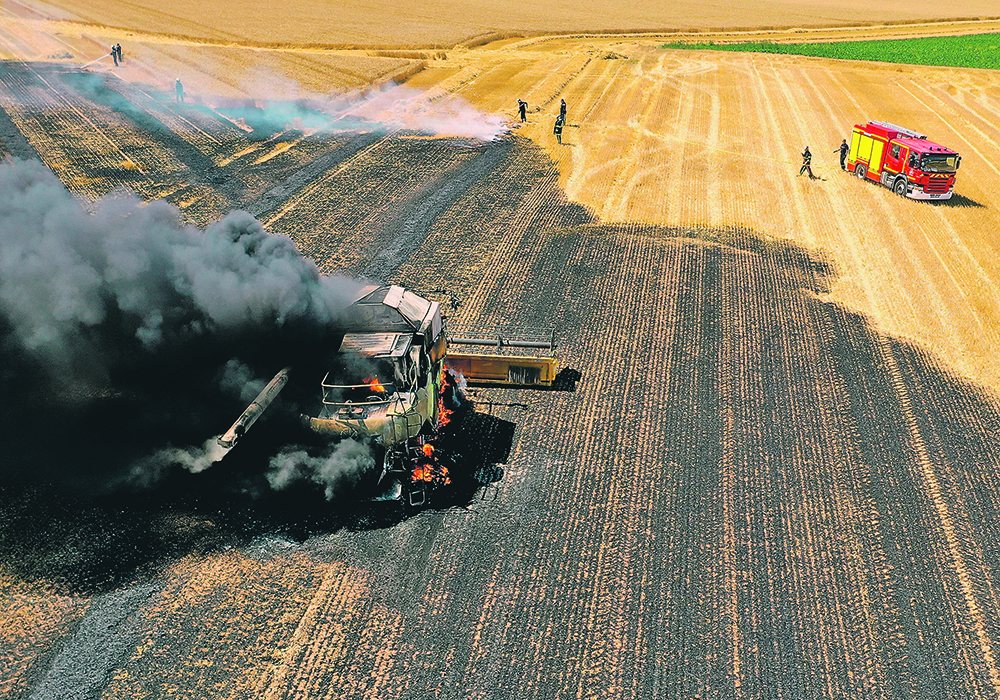 Wheat harvest around the world haven't all been as good as Canada's is looking. Drought in parts of the EU, such as at this farm in Aubencheul-au-Bac, France, have left bins short. REUTERS/Pascal Rossignol photo