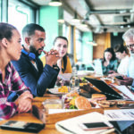 Fifty-seven percent of those who told a recent survey that they plan to permanently work from home after the pandemic said they expect to spend less money at restaurants. | Getty Images