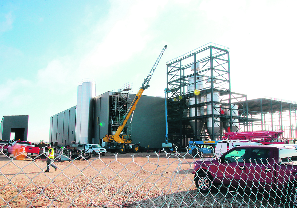 The Merit Functional Foods plant in the northwest corner of the city, above, will produce novel plant protein products for the burgeoning market. | Ed White photo