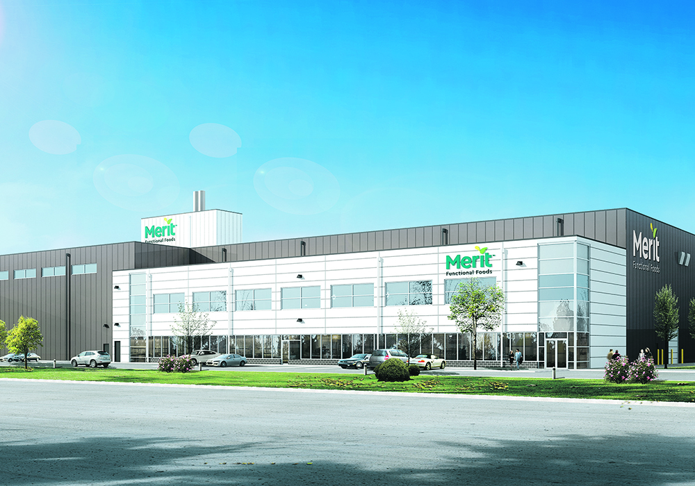 The Merit Functional Foods plant, which is being built in Winnipeg, will produce products from canola and pea protein.  |  Merit Functional Foods photo