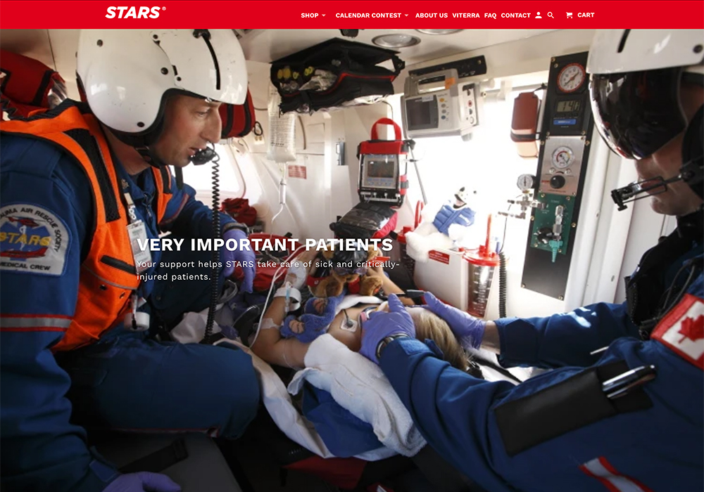 For 28 years, STARS has sold calendars to support its air ambulance operations across the Prairies. For the last six years, Viterra has covered the printing costs of the calendars. | Screncap via starscalendar.ca