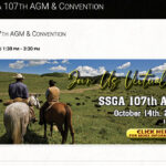 The Saskatchewan Stock Growers Association postponed its annual general meeting and convention in June and has scheduled a virtual meeting for Oct. 14 . | Screencap via skstockgrowers.com