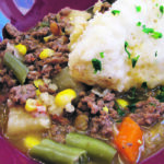 Roasting freshly harvested vegetables before adding to a stew gives a depth of flavour, while the parsley dumplings help create a hearty fall meal. | Betty Ann Deobald photo