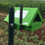 FarmSense developed a sensor that uses a curtain of light at the opening of the trap and when a bug flies through the light and causes a very specific disruption pattern. | University of California, Riverside photo