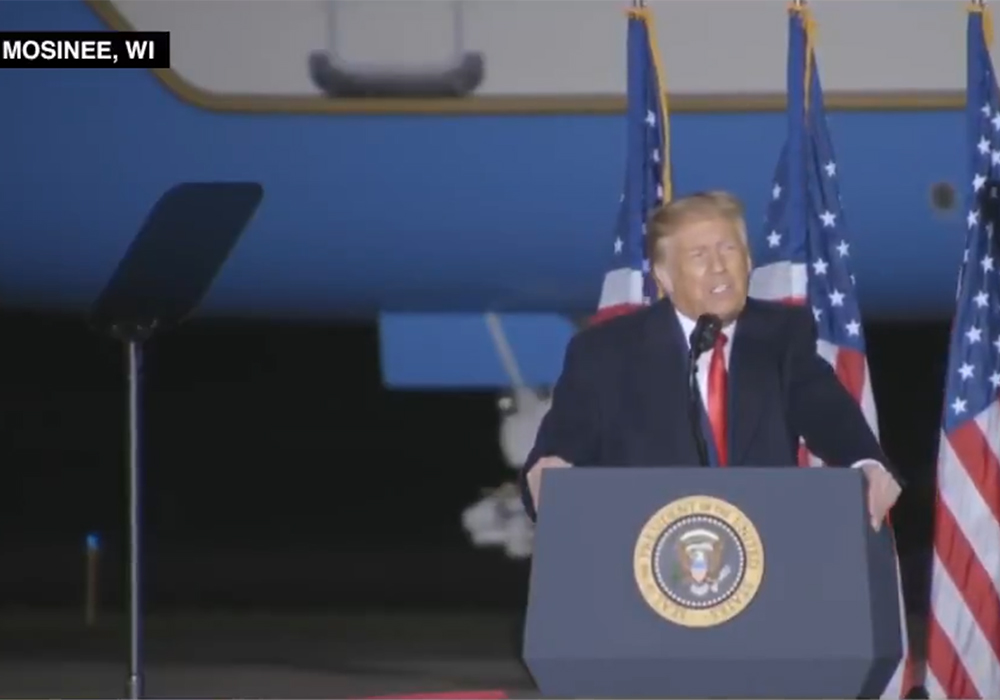 Wisconsin is known for its milk and cheese industries, which have been hard hit by both the White House’s trade policies and the COVID-19 pandemic, but the amount of assistance to farmers weeks before the vote was unexpected. | Screencap via Twitter/@TeamTrump 