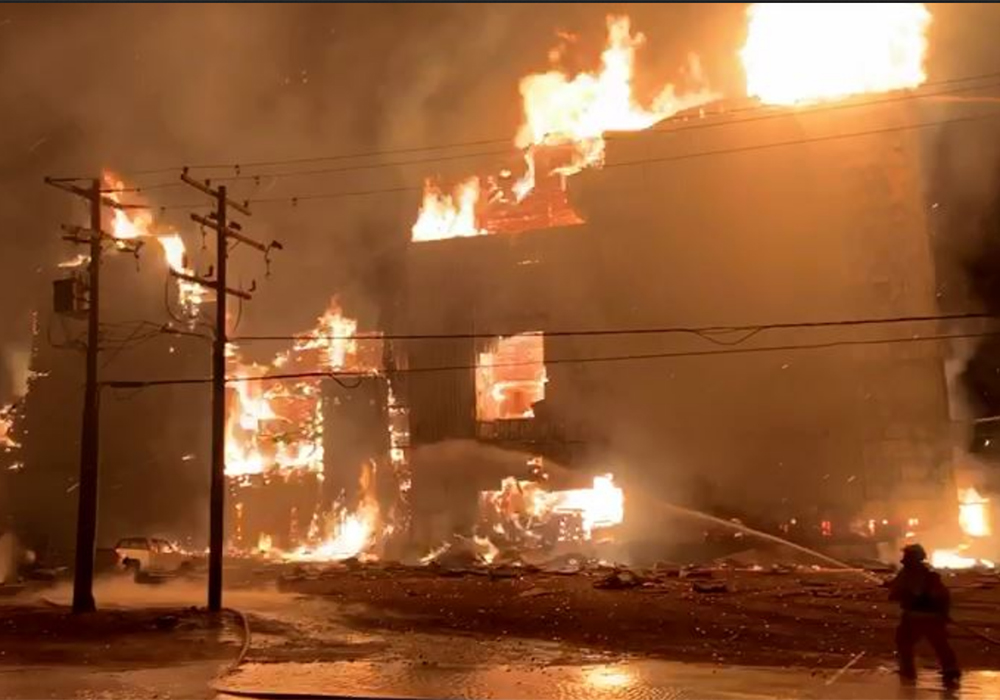 A state of emergency was declared for the surrounding Rural Municipality of Milton No 292, which remains in effect. | Screencap via kindersleysocial.ca