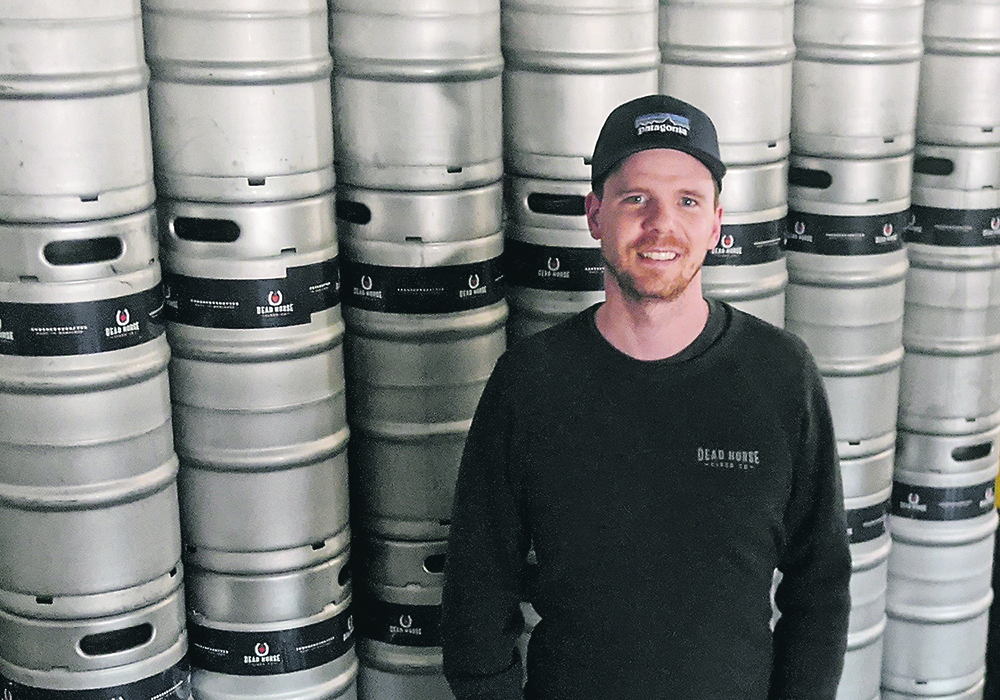 Marcus Wiebe made his first large batch of cider in 2018.  |  Dead Horse Cider Co. photo