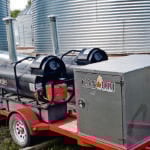 The side-by-side double barrel approach is used on larger bins with high moisture. Because it's portable, a single CanDri can serve many bins without having to auger and move the grain, cutting down on kernel damage. | Mike Duns photo