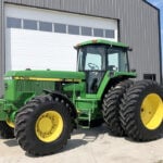 A 1992 JD 4760 with 3.6 actual hours sold at auction in Saskatchewan last month. | Twitter/@RitchieBros photo