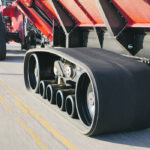 The latest generation of Camso trailer track systems (TTS) travel at 20 m.p.h. for durations up to two hours. The roading TTS will soon be available on 12 of Camso's 16 agriculture tracks for sprayers, seeding equipment, fertilizer carts, grain carts and any other towed implement. | Camso photo