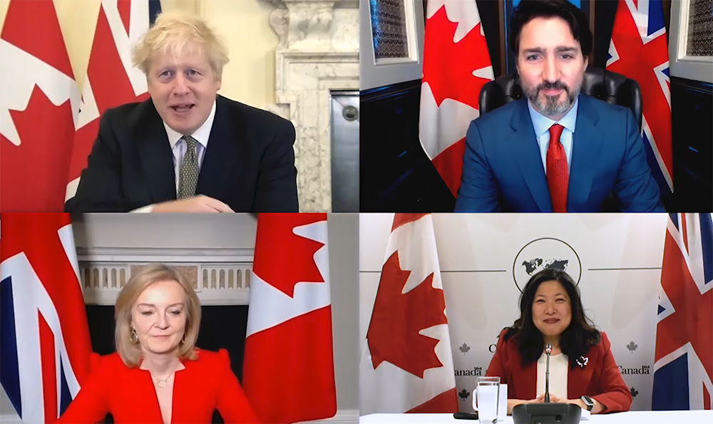 Canada is in the rare situation of likely having better access to our former mother country than key competitors.  At least for a while.  | Screencap via YouTube/Government of Canada