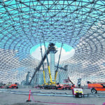 Elevator manager Brian Mueller conceded that cost of erecting the dome was could be viewed as high. But so is the capacity. | Geometrica photo