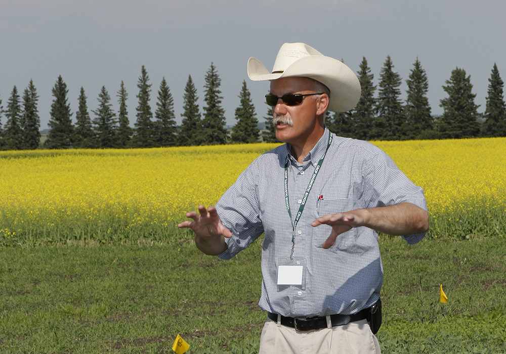Clark Brenzil, a weed specialist with the Saskatchewan government, says rainfall following the application of a residual herbicide is the most important factor in the breakdown of herbicides in the soil. |  Saskatchewnn Agriculture and Food photo