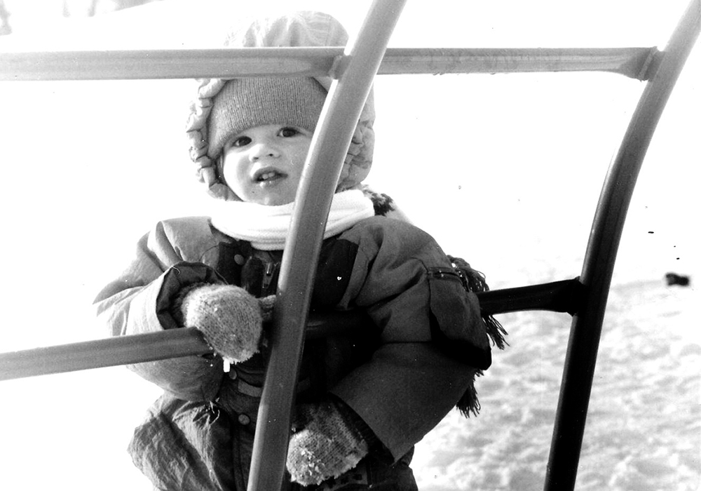 The author, seen here, liked to go out to play but hated getting dressed for the occasion.  | Alma Barkman photo