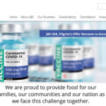 The bonus is intended to encourage employees to get inoculations, after thousands of U.S. meat-packing workers became infected with the coronavirus last year. | Screencap via jbssa.com