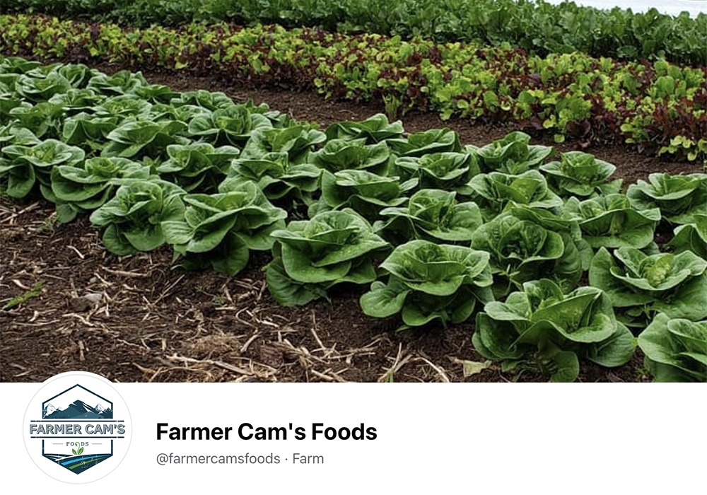 In a news release, the B.C. government said the 64 successful applicants - of which Farmer Cam's Foods is one - are from 54 communities and include seven Indigenous owned and operated agricultural businesses. There are also 19 young farmer recipients younger than 35, which includes 13 female entrepreneurs. | Screencap via Facebook/Farmer Cam's Foods