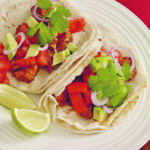 This spicy chicken taco was made with soft corn tortillas, but a crisp taco shell could also be used. | Sarah Galvin photo