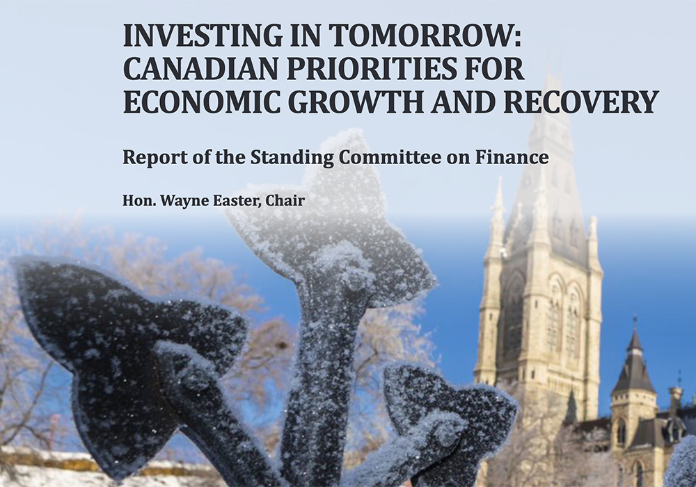 For the 2021 budget, members of Parliament recommend the federal government restore AgriStability levels to previous levels, create a national labour strategy for agri-food and develop a new business risk management program focused exclusively on climate change. | Screencap via ourcommons.ca