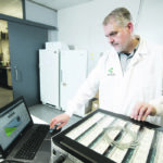 Andrew Sharpe works with the PromethION high throughput DNA and RNA sequencing device at the Global Institute for Food Security in Saskatoon. | David Stobbe photo