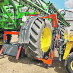The TireGrabber allows producers to safely handle both small and large farm tires. | TireGrabber photo
