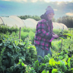 Lisa Kitt in the family’s market garden. | Supplied photo