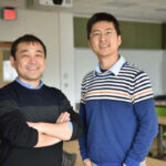 Working with his colleague Chongya Jiang (right), Kaiyu Guan measured something called gross primary production (GPP). This is what plants, primary producers, make. | Center for Advanced Bioenergy and Bioproducts Innovation (CABBI) photo