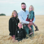 Suzanne, Cooper, Tyler and Scarlet Smyth on their farm near Cantuar, Sask. | Supplied photo