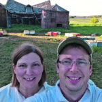 Julie and Jeff Shirley in a bee yard that they had just finished setting up. | Supplied photo