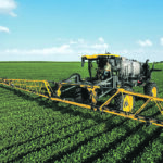 Boom options on the new Hagie sprayers range from up to 132 foot widths for the biggest machines and available pulse width modulation, indvidual nozzle control. | John Deere photo