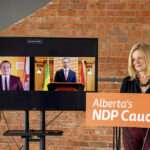 Alberta’s Rachel Notley, Ryan Meili in Saskatchewan and Wab Kinew in Manitoba said the economic recovery from COVID and the prosperity of the Prairies depends on farmers. | Twitter/@RachelNotley photo