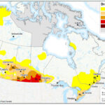 According to the nationwide map released May 7, southwestern Manitoba, parts of southern Saskatchewan and the southeastern corner of Alberta are under CDM's classification of extreme drought (D3) as of April 30. | Map via agr.gc.ca