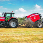 Massey Ferguson RB 4160P Protec combo baler from Agco marries the rugged chassis of a silage baler to a more versatile design. | Agco photo