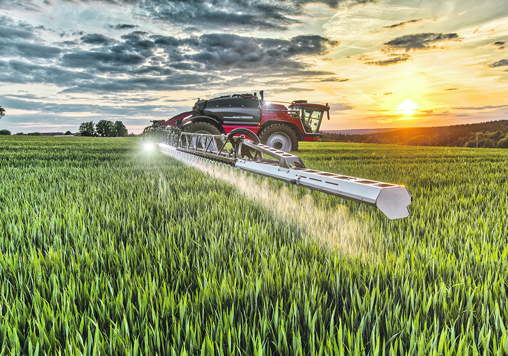 When it comes to spraying the Trimble is working on systems that will decide what fields should be sprayed by looking at the crops growth stage and weather conditions.  |  Horsch photo